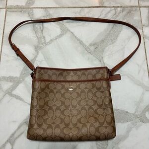 Coach Signature Tan Crossbody Bag